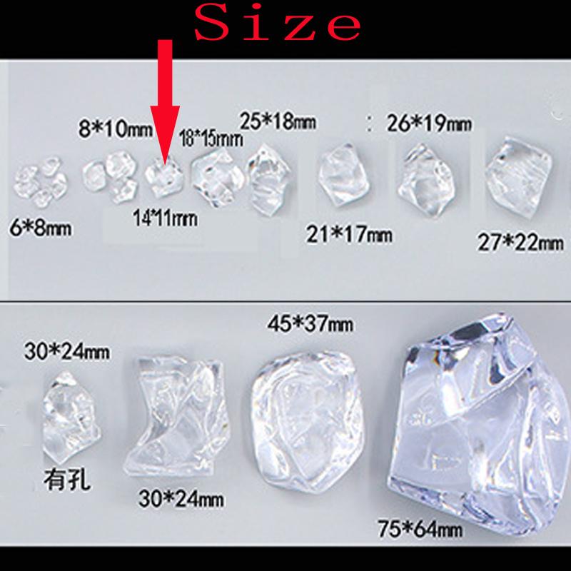 100Pcslot 14*11Mm Acrylic Crystal Diamond Pawn Irregular Stone Chessman Game Pieces For Board Game Accessories 10 Colors