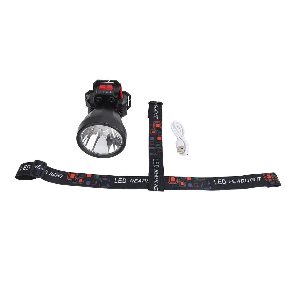 LED Headlamp High Brightness Waterproof Aluminum Alloy Solar Sensor Headlight for Night Fishing