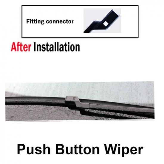 For Volkswagen Jetta Golf Passat EOS Fit Push Button Arm Wiper Blades Windshield