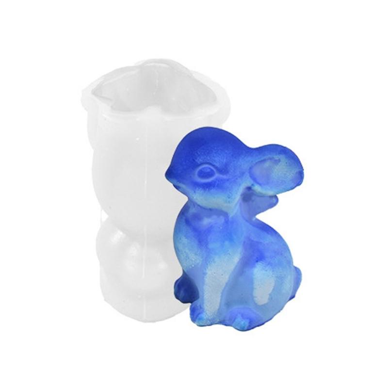 

Easter Rabbit Silicone Mold for Candle Making Handmade Soap Gypsum Mould DIY Fondant Chocolate Cake Decorating Tools 1