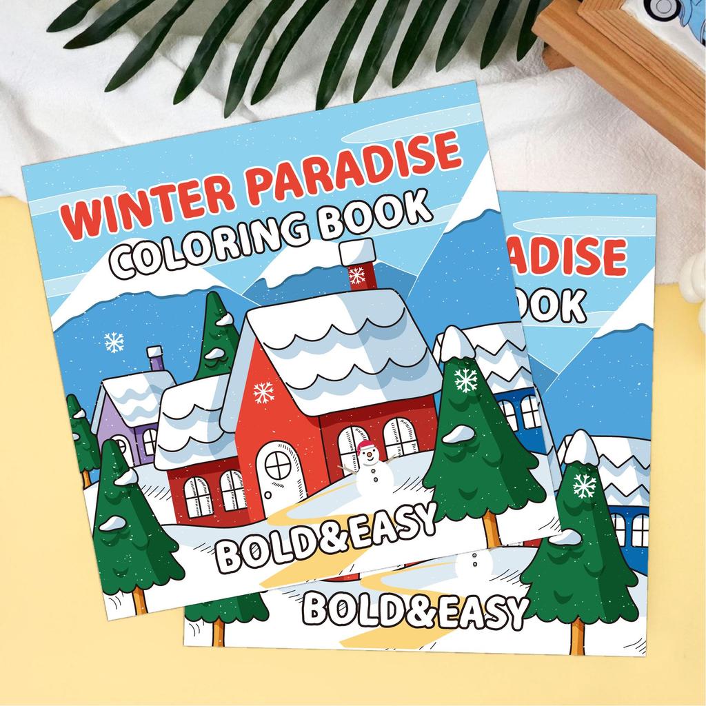 40-Page Fruit & Food Cartoon Doodle Coloring Book for Kids Aged 4+