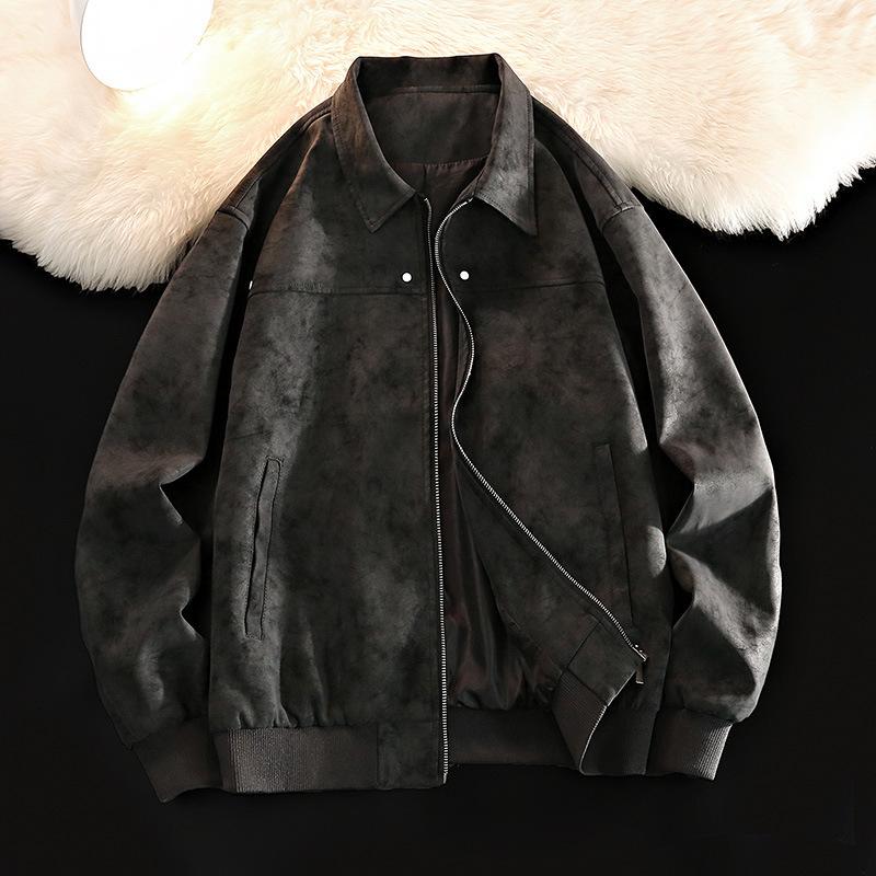 Suede men's jacket autumn new American retro trendy clothing couple autumn and winter clothing