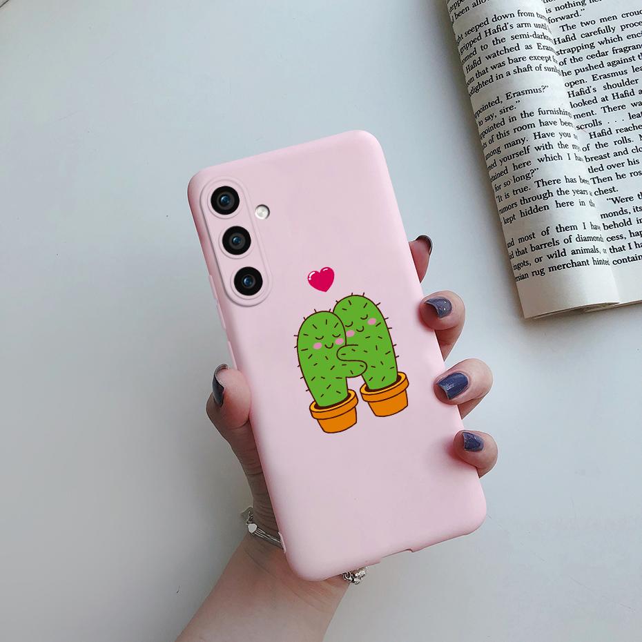 For Samsung Galaxy S23 FE 5G Matte Phone Case Cute Cat Cartoon Soft Silicone Back Cover For Samsung S23 FE S23FE S 23 FE 5G Case