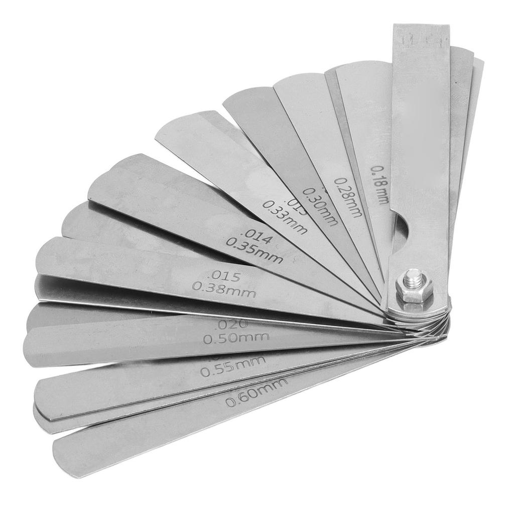 Feeler Gauge 26 Blades 0.04?0.63mm Stainless Steel Gap Measuring Tool for Project