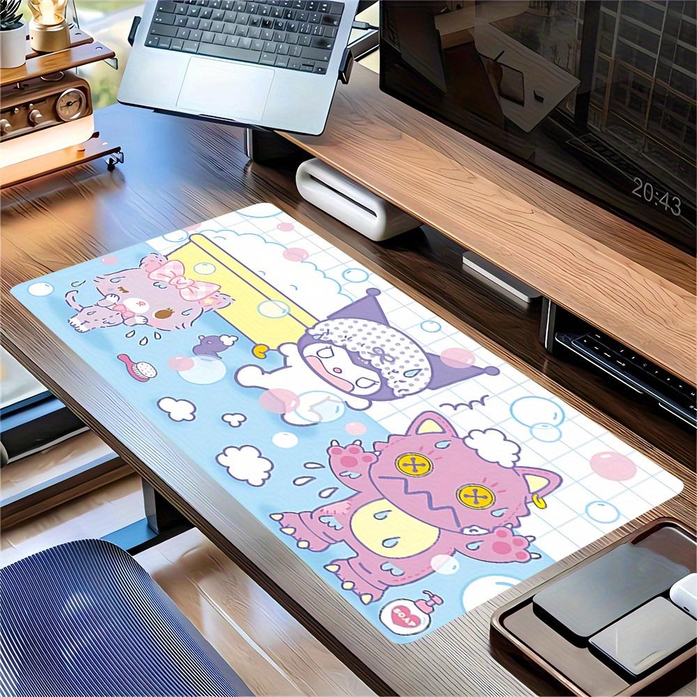 Bath Time, Cute Creatures Themed XXL Mouse Pad - Non-slip Rubber Desk Mat for Gaming and Office Use, Multi-Function Keyboard and Mouse Pad,