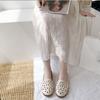 Spring  Summer Hollow Sandals Women's All-match Hole Shoes Flat with Soft Bottom Non-slip Peas Shoes Flat Bottom