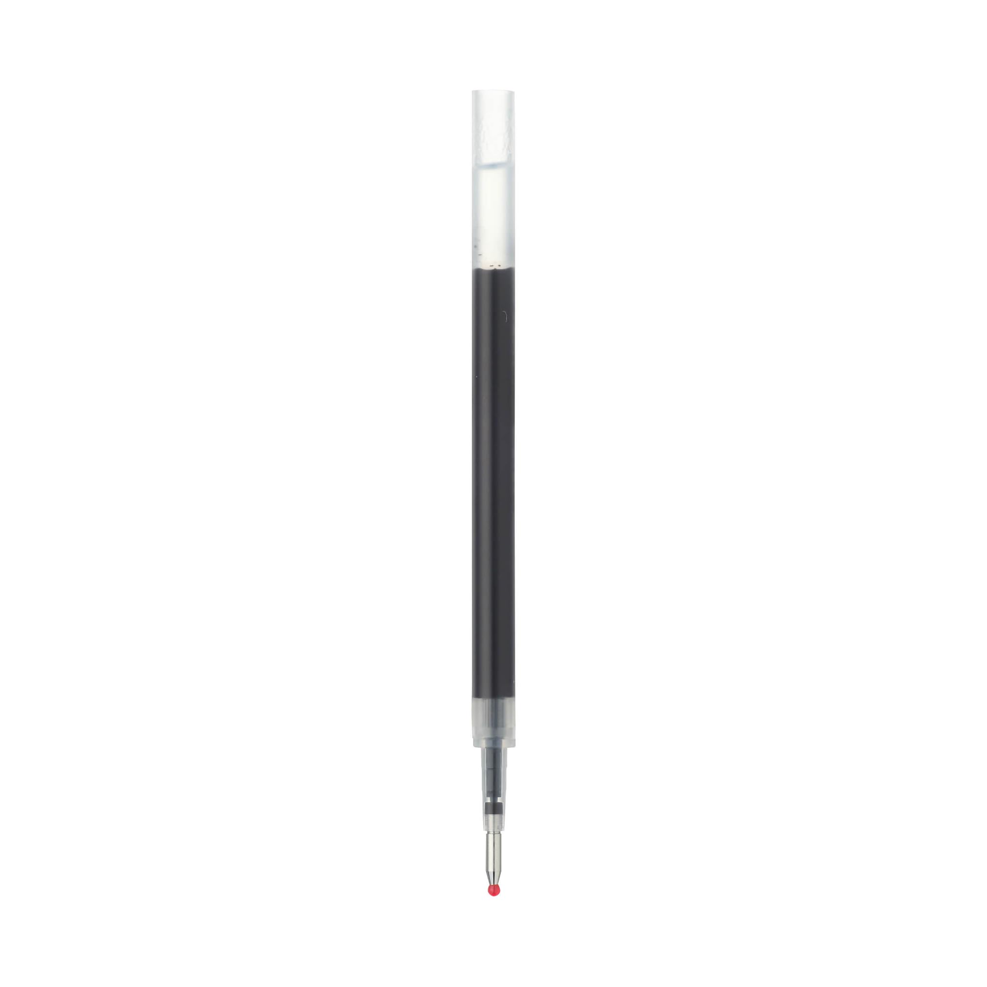 Стержень MUJI для гелевой шариковой ручки NBB84A8A, гладко пишущий, черный, 0,5 мм, чёрный