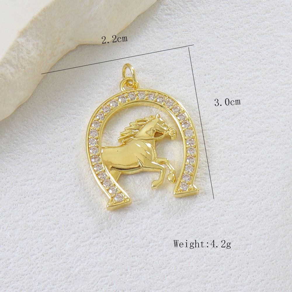 European & American Zircon Horse Series Jewelry: Copper Pendants, DIY Bracelets, Necklaces, Earrings