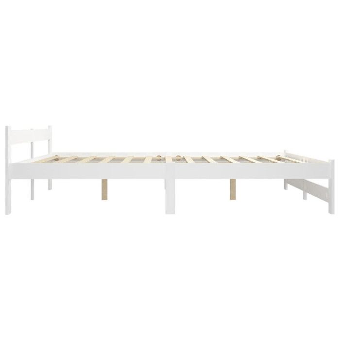 VidaXL Bed Frames White Solid Pine Wood 160x200 Cm