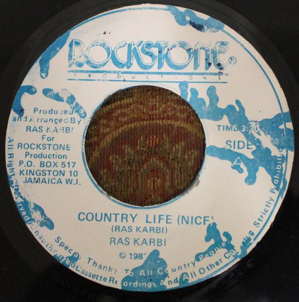 

7inch Record RAS KARBI Country Life Nice NONE Rockstone Produ 1983 Jamaica Reggae Ska Dub Used