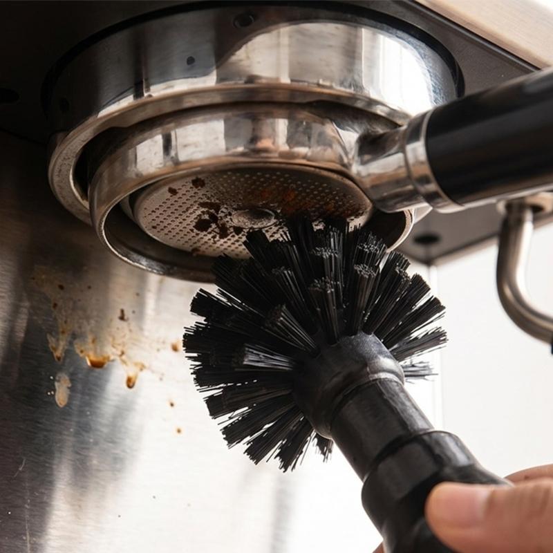 Coffee Portafilter Brush,Professional Coffee Tool Effectively Cleaning,Espresso Machine Portafilter Cleaning Brush