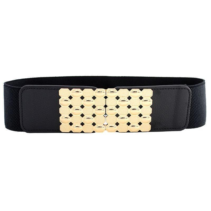 Stylish Women's Black Elastic Waist Belt For Dresses And Coats Perfect For All Seasons