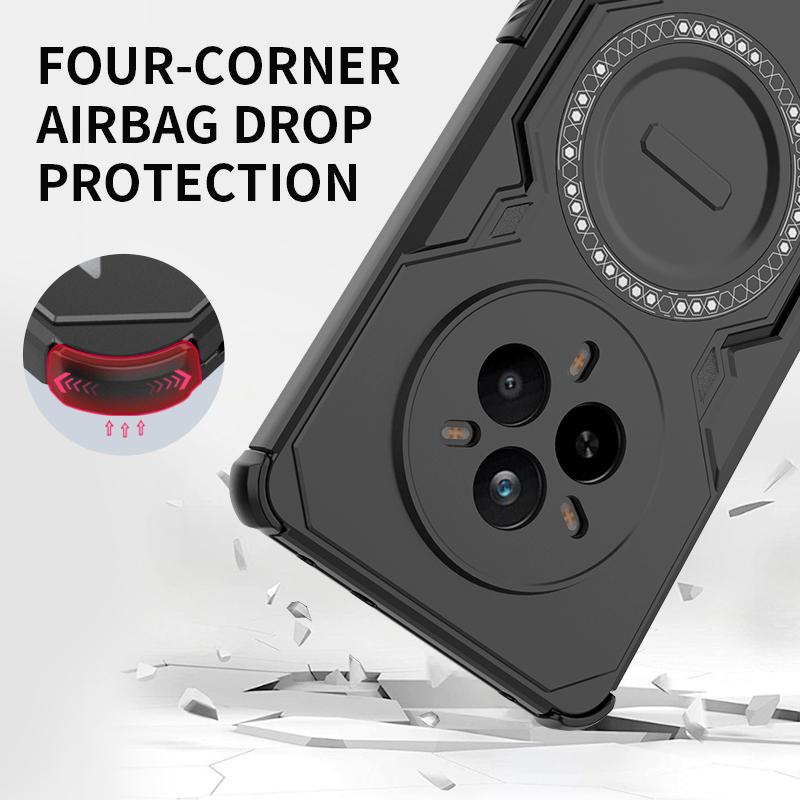 KEYSION Hollow Heat Dissipation Case for Realme 14 Pro+ 5G Magnetic Cooling Shockproof Phone Cover for OPPO Realme 14T 5G 14 5G