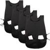 4 Pack Cobbler Apron with 2 Pockets, Waterproof Art Smock for Women, Men, Cleaning, Painting, Housekeeping, Work Black