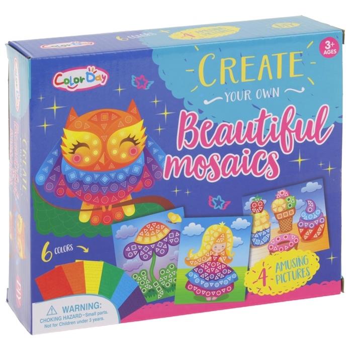 Creative Foam Mosaic Glue Paper Genius Kid Owl Flower