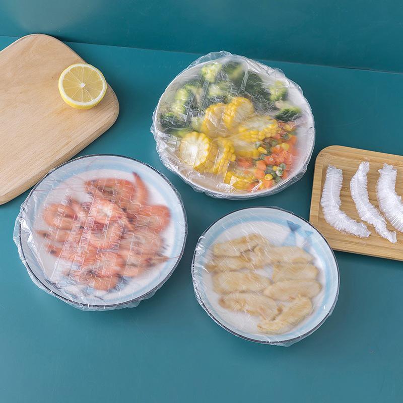 Reusable Disposable Food Cover Plastic Wrap Durable Elastic Food Lids For Bowls Elastic Plate Covers For Kitchen Food Saver Bag