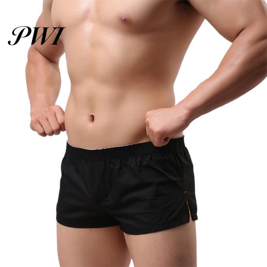 Underpants Soutong Men Skin-friendly Breathable Cotton Blend Boxer Brief Elastic Waistband for Gym Sports Briefs