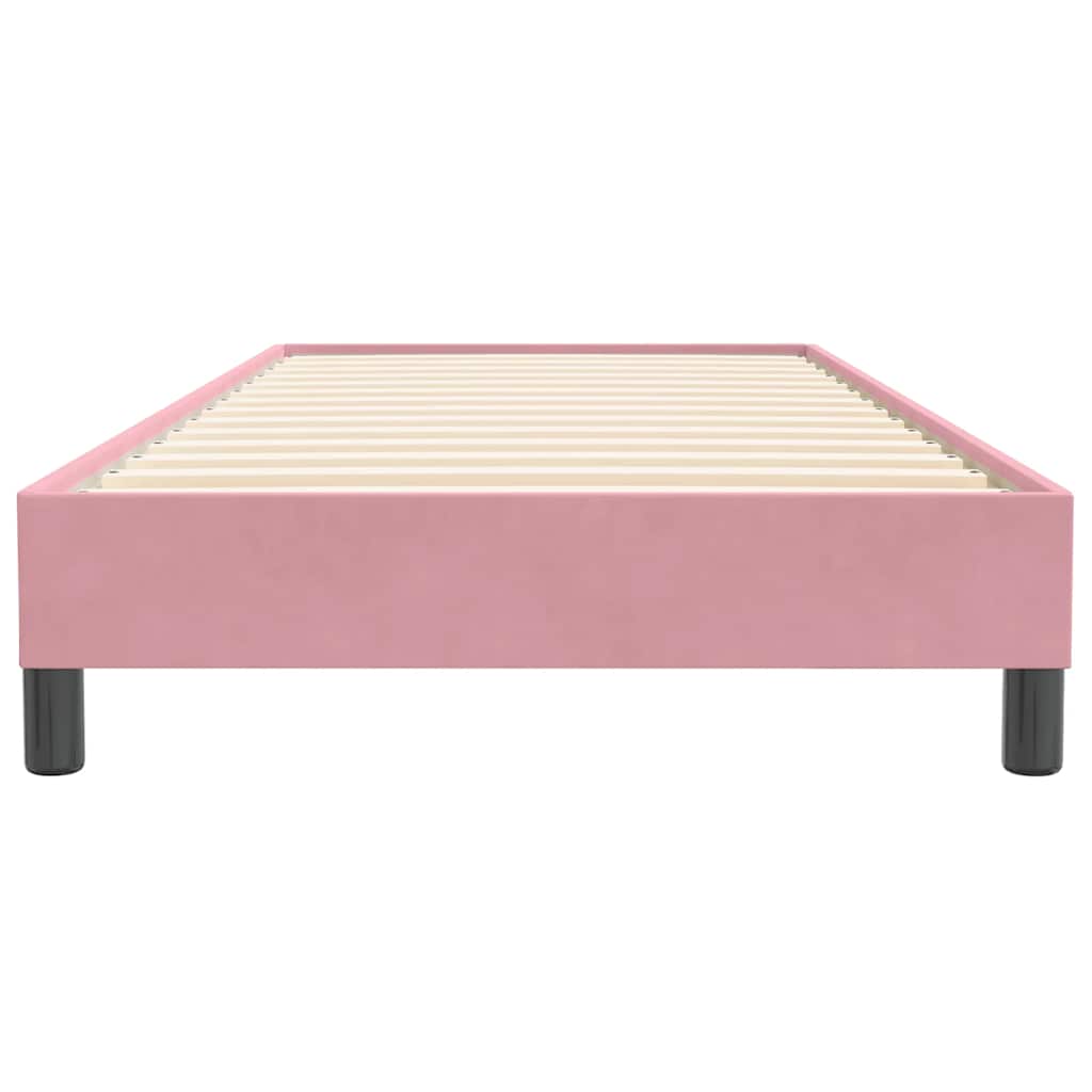 Łóżko Box Spring Bez Materaca Różowe 90X220 Cm Aksamit