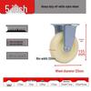 White Nylon Silent Caster Wheel for Shelf/Handcart - 3/4/5 inch, Wear-Resistant