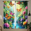 Vibrant Sunshine Butterfly - Pole Bag Curtains Bedroom and Living Room Decoration Home Decoration Living Room Decoration
