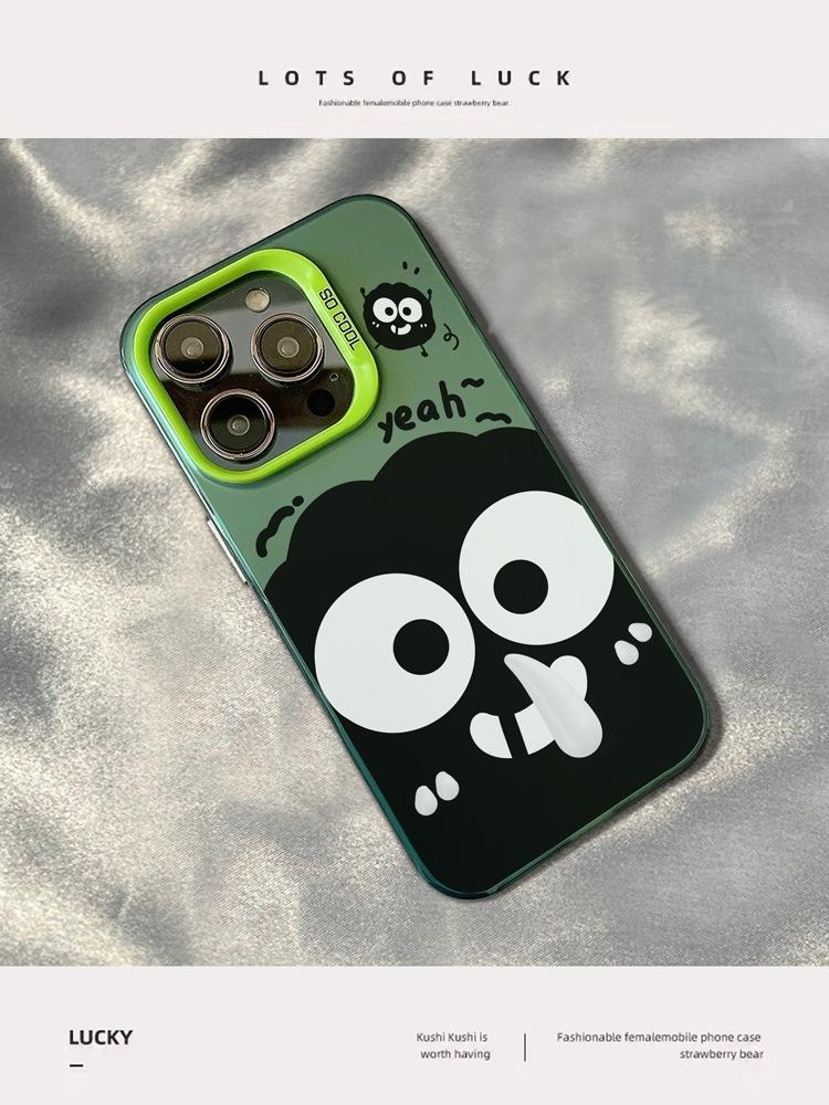 Funny smiley face small briquettes for apple 15promax mobile phone case advanced sense 14/13/12 all-inclusive 11 explosion