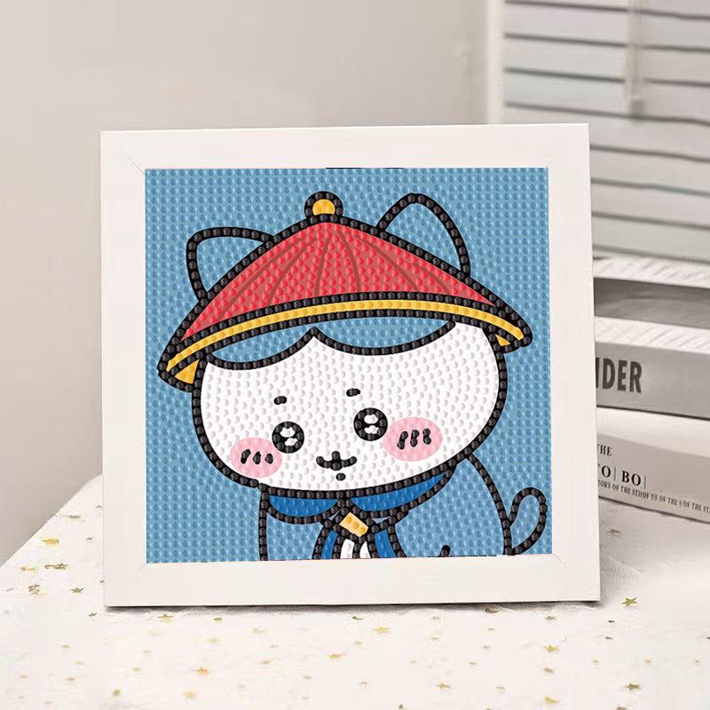 High-End Diamond Painting Diy Van Gogh Starry Sky Cat Creative Handmade Toy Table Decoration Diamond Painting With Frame