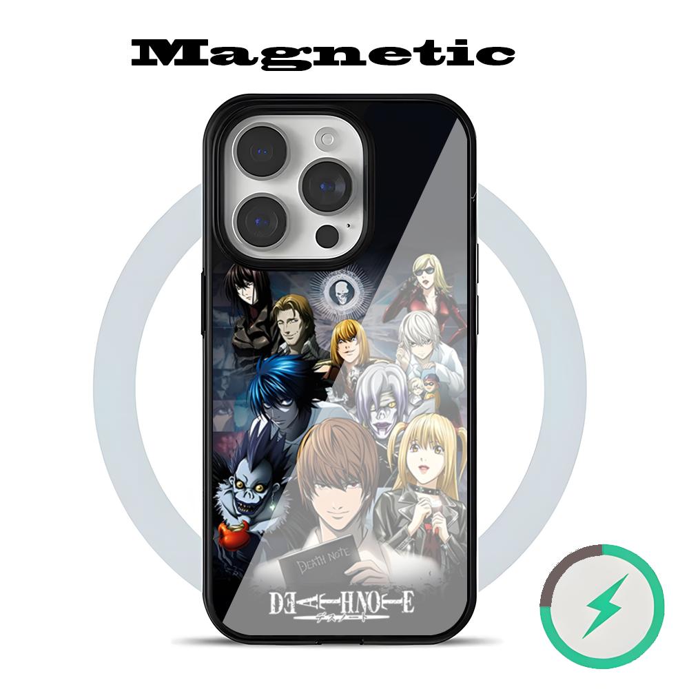 

Anime Death Note Phone Case For Magsafe For IPhone 16 15 14 13 12 11 Plus Pro Max Mini Mirror Acrylic Cover TPU iPhone16pro