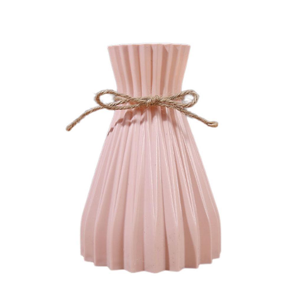 Schmale Taille Origami Gestreifte Vase Kreative Einfache Plastik Blumenvasen Europäische Taillenbetonung Heimdekoration Trockenblumenflasche