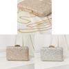 Borsa a pochette glitterata di lusso con decorazioni di strass per feste di matrimonio ed eventi formali