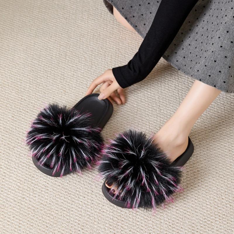 Strand Fritid Revlignende Pelsaktige Utendørs Tøfler