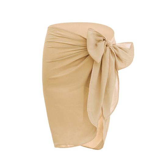 Dame Cover Up Skjørt Ensfarget Snøring Pustende Badehåndkle UV-beskyttelse Allsidig Stil Bikini Cover Up