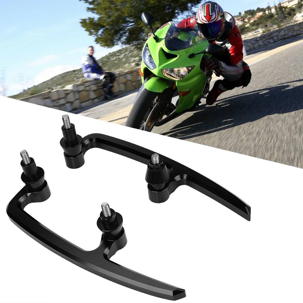 CNC Aluminum Motorcycle Passenger Rear Grab Bar Seat Rail Kit for Kawasaki Z650 17 18 Black