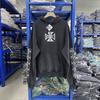 Mens Oversized Hooded Sweatshirt With Washed Vintage Cross Print Cotton Pullover Daily Wear