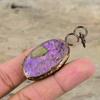 Purpurite Pendant Electroformed Copper Pendant Handmade Pendant Electroformed Jewelry Natural Gemstone Pendant Gift For Women Copper Jewelry