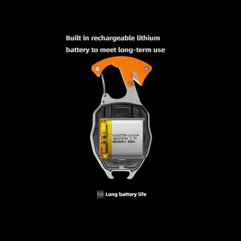 Portable Keychain Light Multifunctional Tool Keychain, Suitable for Walking, Camping, and Emergency Lighting