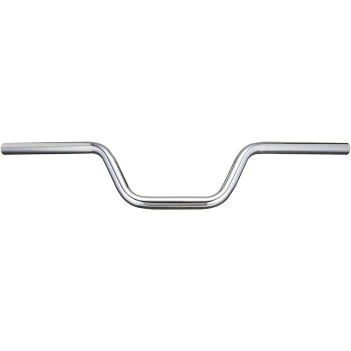 Kitaco Handlebar Semi-Up Handlebar 22.2mm Steel Chrome Finish 619-0700400 Silver