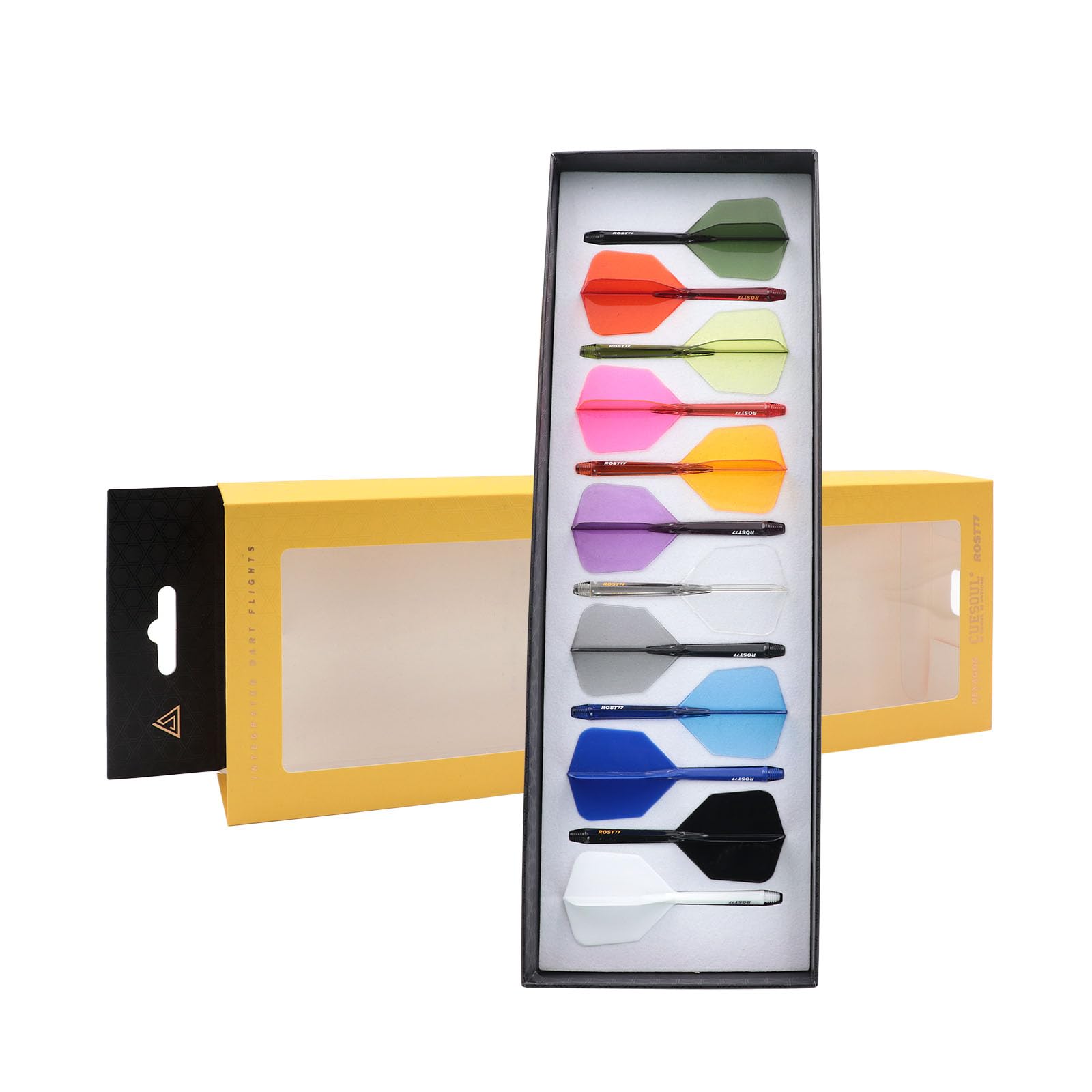 

CUESOUL ROST 77 Transparent Integrated Flight Big Wing Shape 12 Colors Mixed Set of 12 L Size (CS-77-12DF-L)