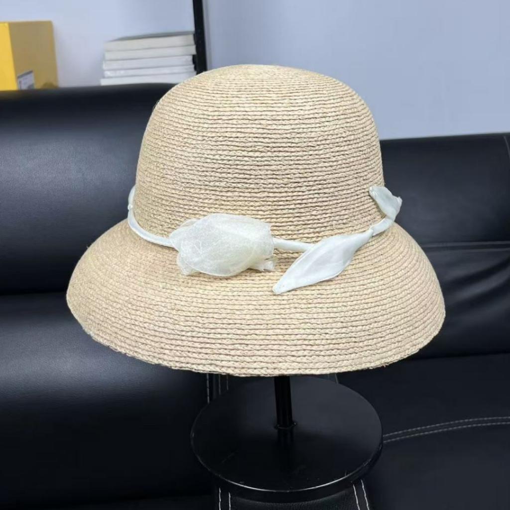 European style British French raffia hat women's summer travel anti-ultraviolet sunshade straw hat sun hat