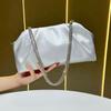 PU-Ketten-Handtasche mit Reißverschluss für den täglichen Gebrauch im Büro und für Abendveranstaltungen