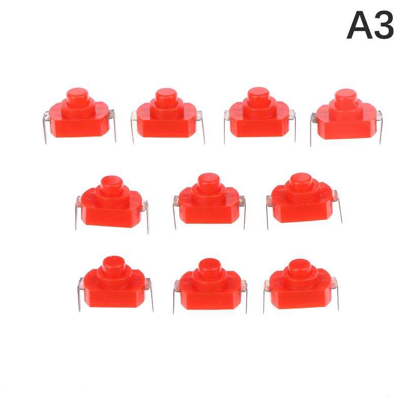 10 Stück 12 x 8 mm Ein-/Aus-Mini-Druckschalter für Taschenlampe, 1208 m, selbstsichernd