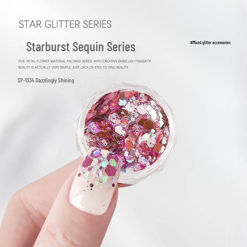 

Нейл-арт «Звездный взрыв»: Набор смешанных блесток и пайеток