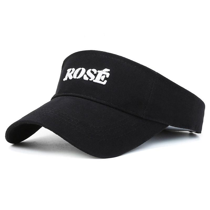 Letter Summer Rose Embroidery Baseball Cap Sporty Visor Cap Sun Gift Protection