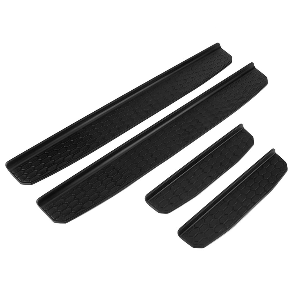 4pcs Car Threshold Decoration Trim Fit for JK 4 Door 2018+ Black
