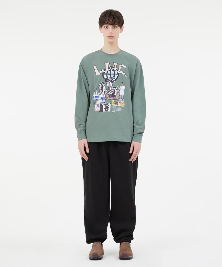 Lmc Rise Long Slv Tee Gray Khaki