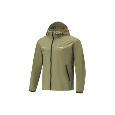 Li Ning Ice Sand UV-Schutz Wasserabweisend Atmungsaktiv Winddicht Outdoor Casual Hoodie Herren Oberbekleidung Militärgrün AFDU677-2