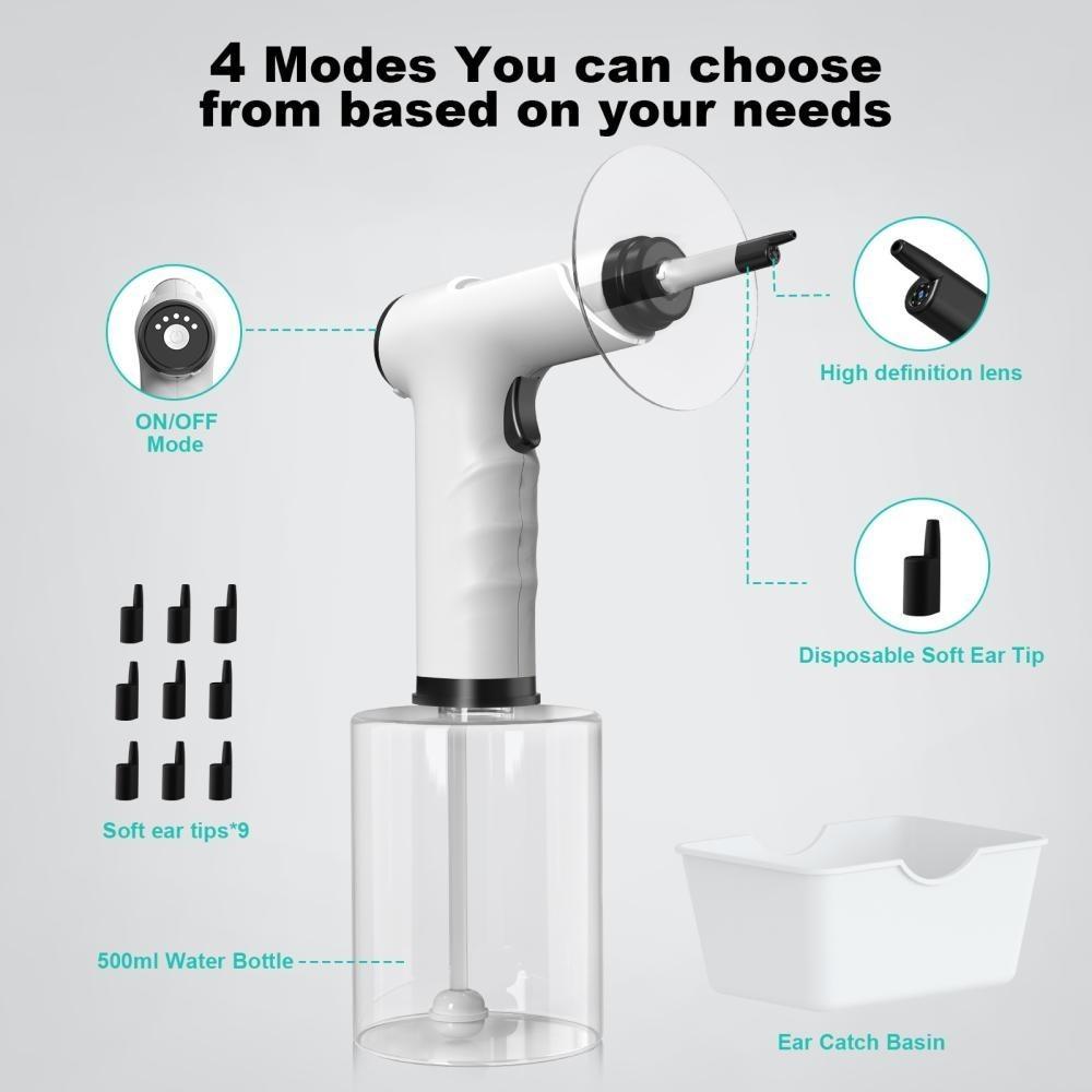 Portable Electric Ear Wax Removal Kit Safe Effective Ear Cleaner 4 Pressure Settings Ear Wax Irrigation Tool