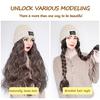 Knitting And Velvet Wig Hat for Autumn And Winter High Temperature Resistant Synthetic Long Curly Hair Fashion