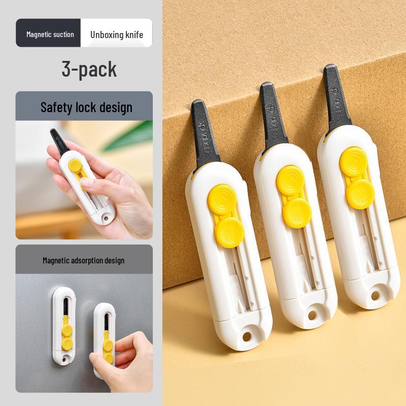 Japan Magnetic Unboxing Knife - Anti-Stick, Portable Utility Knife for Express Parcels & Cardboard Boxes