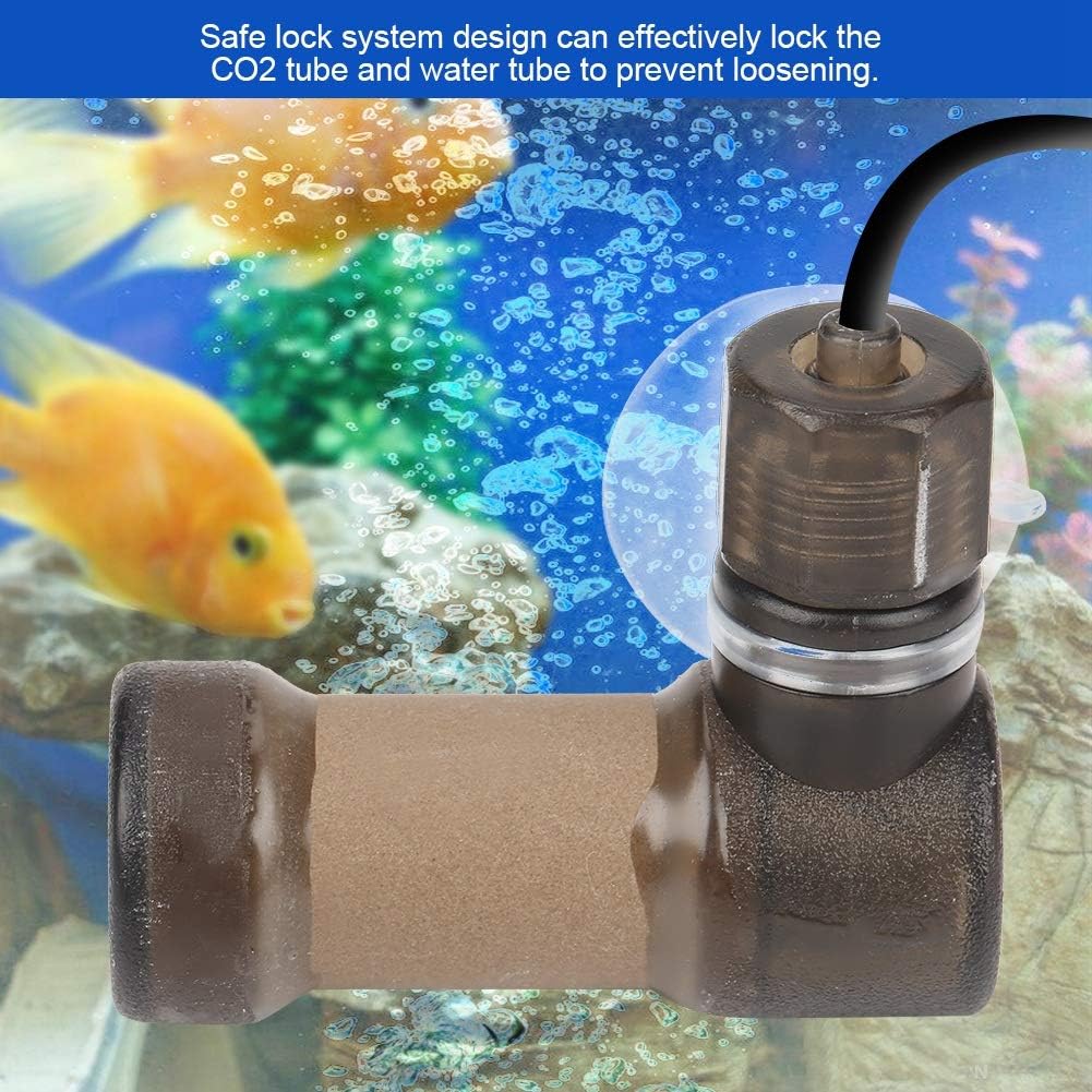 Easy Carbon Dioxide Diffuser CO2 for Super Aquarium Fish Equipment(L-brown)