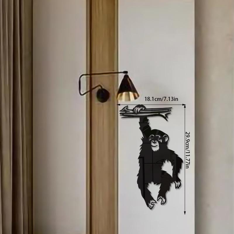 3D Acrylic Gorilla Wall Sticker for Living Room Decor